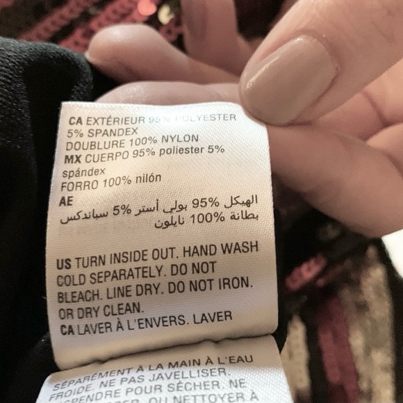 Bar III Sequin Stripe Mini Dress - Picture 13 of 15